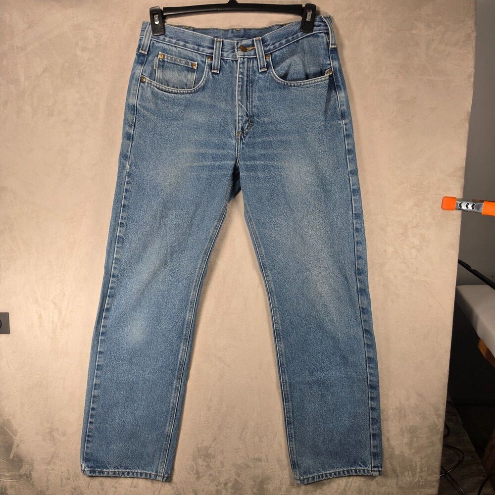 Carhartt Traditional Fit Jeans Mens 31x30 Medium Wash Blue Denim Straight Leg